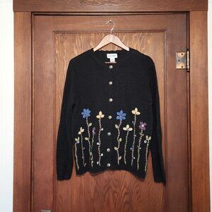 Alfred Dunner Embroidered Cardigan